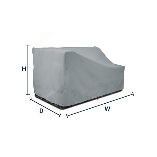 Eevelle Meridian Right Arm Sectional Loveseat Cover, Silver, 34 in L x 58 in W x 30 in H MDSRAL-SLR - main